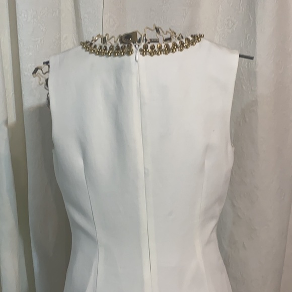 LN Ellen Tracy cotton dress with gold beading - Picture 3 of 4